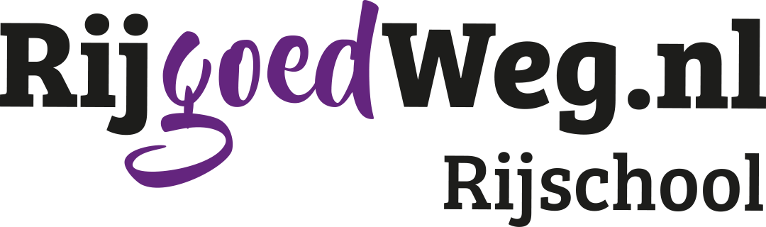 Dit is het logo van rijschool Rijgoedweg!